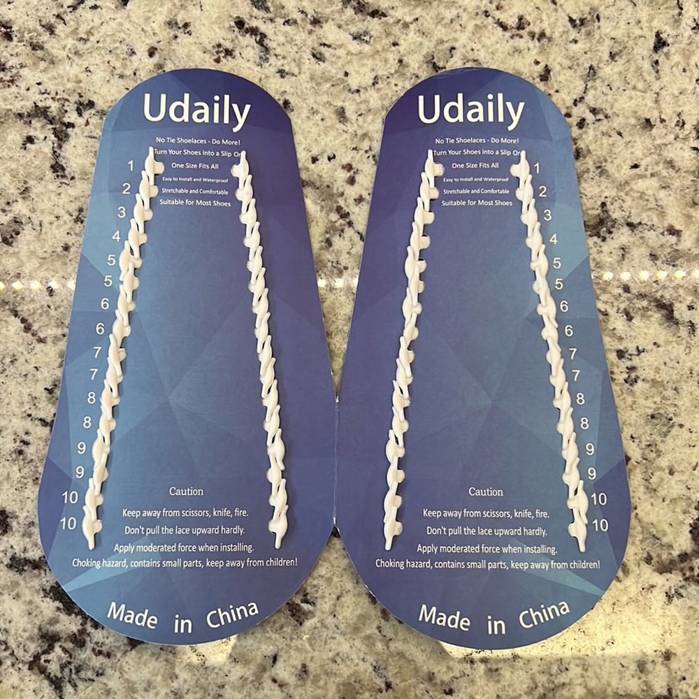 NWT 2-pack No Tie Stretch Silicone Shoelace - Picture 2 of 7